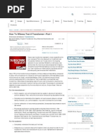 How to Witness Test a Transformer