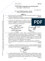 Strength of Materials: at Least TWO Questions From Each Part