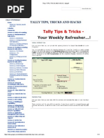 TALLY TIPS, TRICKS AND HACKS - Tallypdf PDF