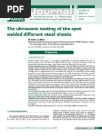 169-Test of Spot Weld With Ultrason