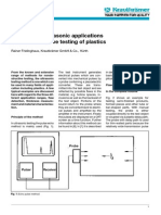 Examples of Ultrasonic Applications For Nondestructive Testing of Plastics