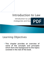 Categories and Sources of Law