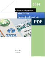 International Business Assignment Tata Motors International Strategies