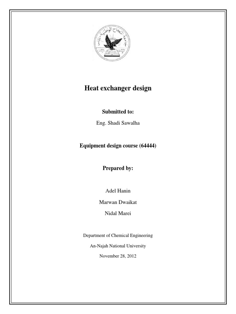 Heat Exchanger Design | PDF | Science & Mathematics | Technology ...
