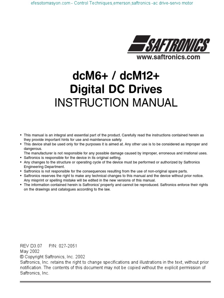 027-2051 DCM6+ User Manual V3.07 | PDF | Parameter (Computer ...