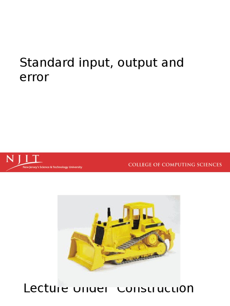 Standard Input, Output and Error | PDF | Input/Output | Class (Computer ...