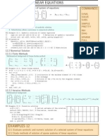 Examples 12: Syms Solve Subs Simple Pretty INV Diag Sparse Full SPY Gplot