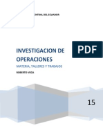 Investigacion de Operaciones Materia y Ejercicios