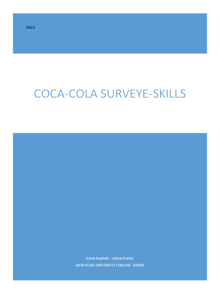 Coca Cola Survey PDF Coca Cola Beverages