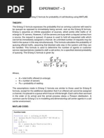 Erlang C Using Matlab