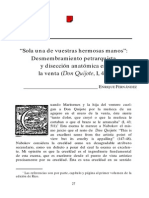 Sola Una de Vuestras Hermosas Manos. Desemembramiento Petrarquista y Disección Anatómica en La Venta