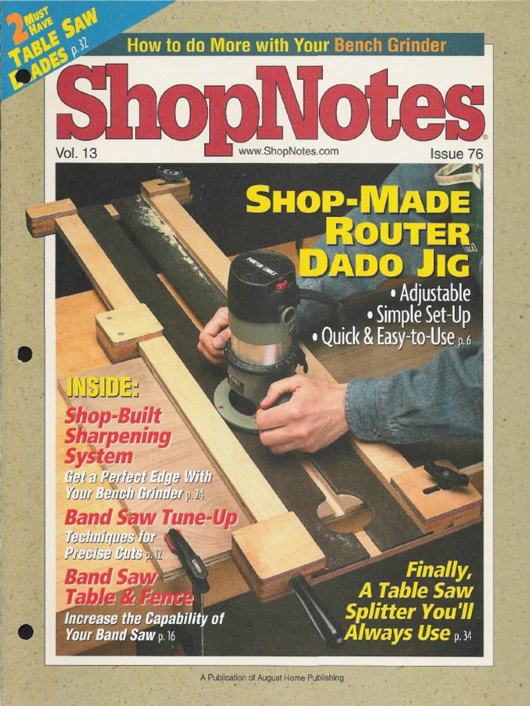 ShopNotes #76 - Shop-Made Router Dado Jig | PDF