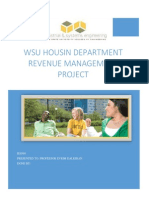 Wsu Housin Department Revenue Management Project: IE6560 Presented To: Professor Evrim Dalkiran Done by