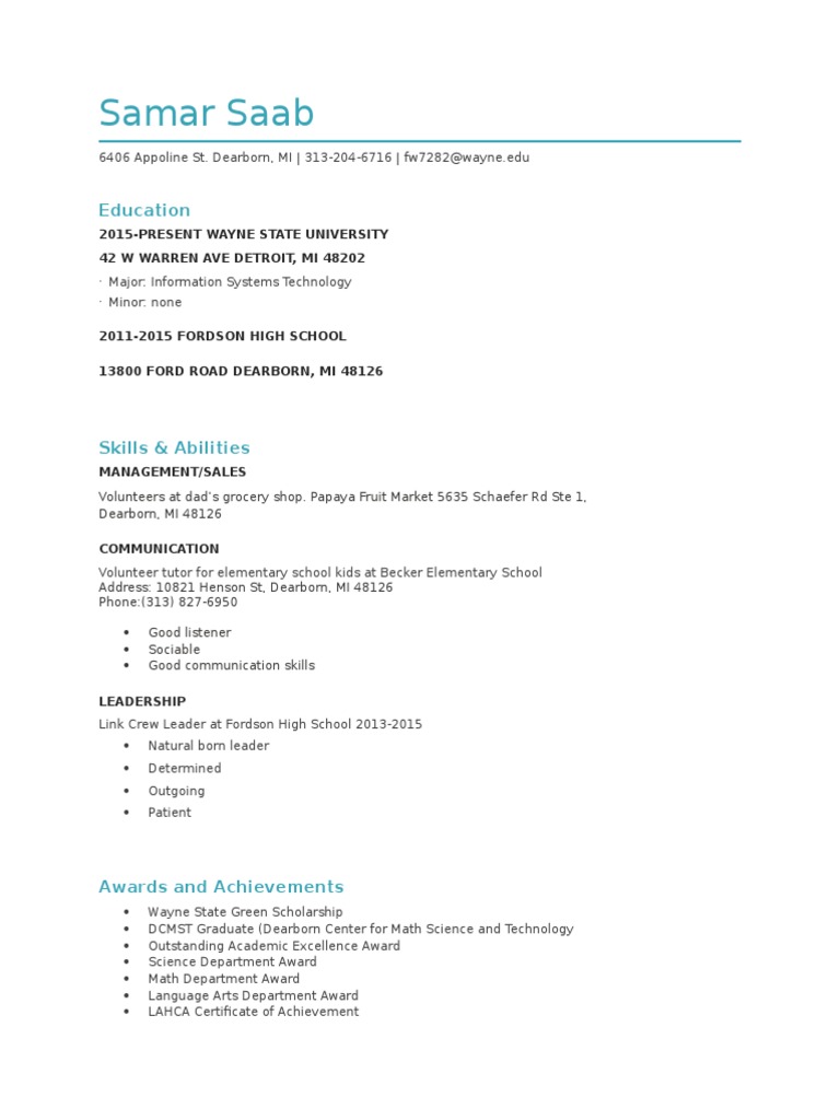 Samar Saab: Education | PDF