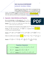 Basic Calculus Refresher