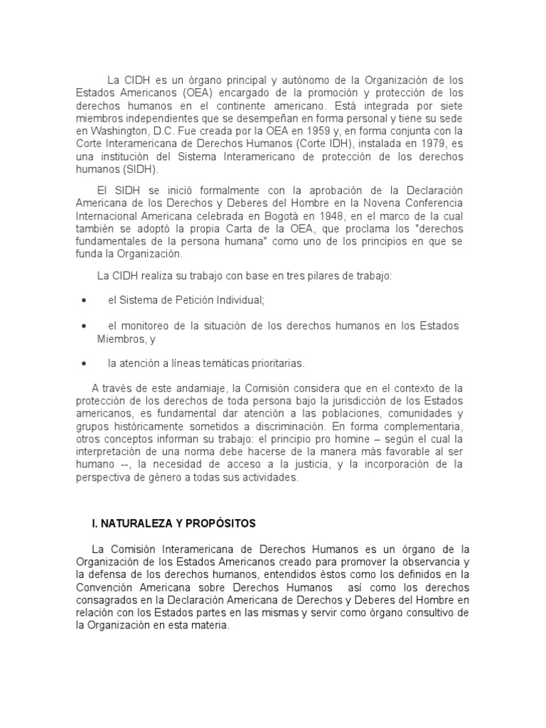 Comisión Interamericana de Derechos Humanos | PDF | Comisión Europea ...