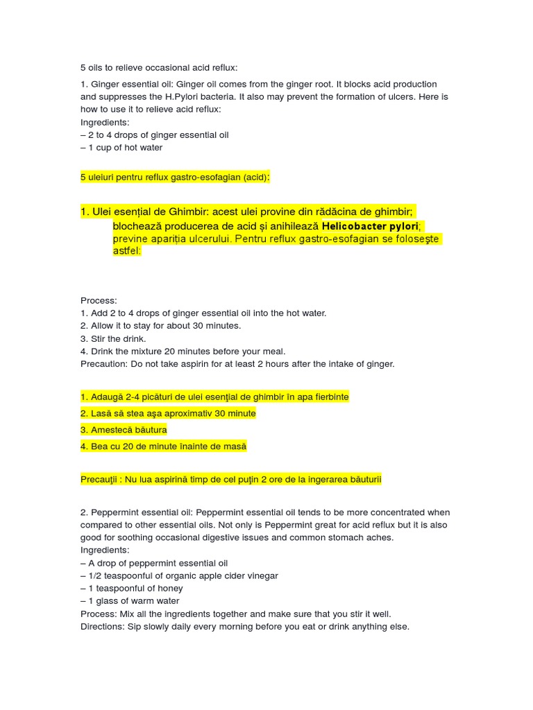5 Essential Oils to Relieve Occasional Acid Reflux Naturally Ginger, Peppermint, Eucalyptus