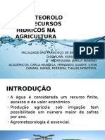 Recursos Hídricos Na Agricultura e AGROMETEOROLOGIA