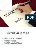 Kiat Menulis Tesis