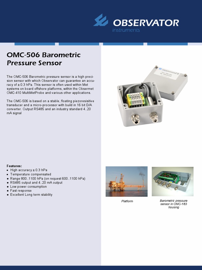 OMC-506 Barometric Pressure Sensor | PDF