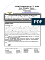 Delta Kappa Gamma, Xi State Iota Chapter News: President's Corner