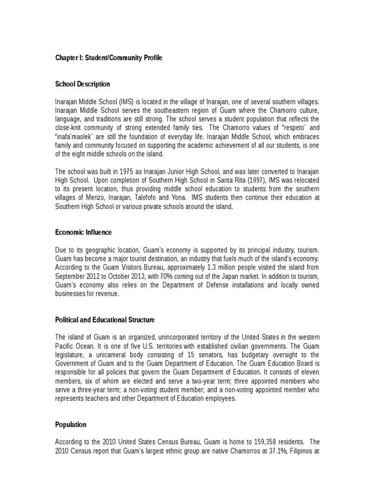 Community Profile | PDF | Guam | English As A Second Or Foreign Language