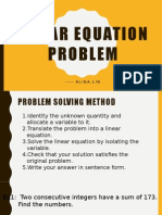 Linear Equation Problem