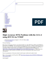 High Accuracy RTK Positions With The LEA-6 Using RTCM Via NTRIP - DIY Drones