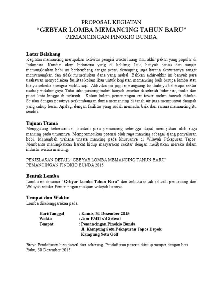 Proposal Lomba Mancing