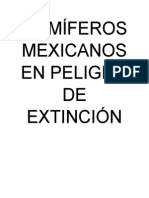 Mamíferos Mexicanos en Peligro de Extinción