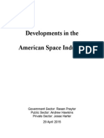 Developments in The American Space Industry