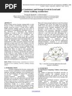 Secured Data Consistency and Storage Levels in Local and  Global Auditing Architecture