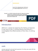 Effectiveness of CALL Writing Instruction Explored in Two Studies