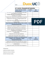 Checklist Cinta Transportadora