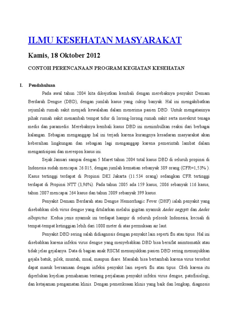 Memahami Program Kesehatan Masyarakat