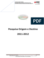 Relatorio Completo Pesquisa OD 2012