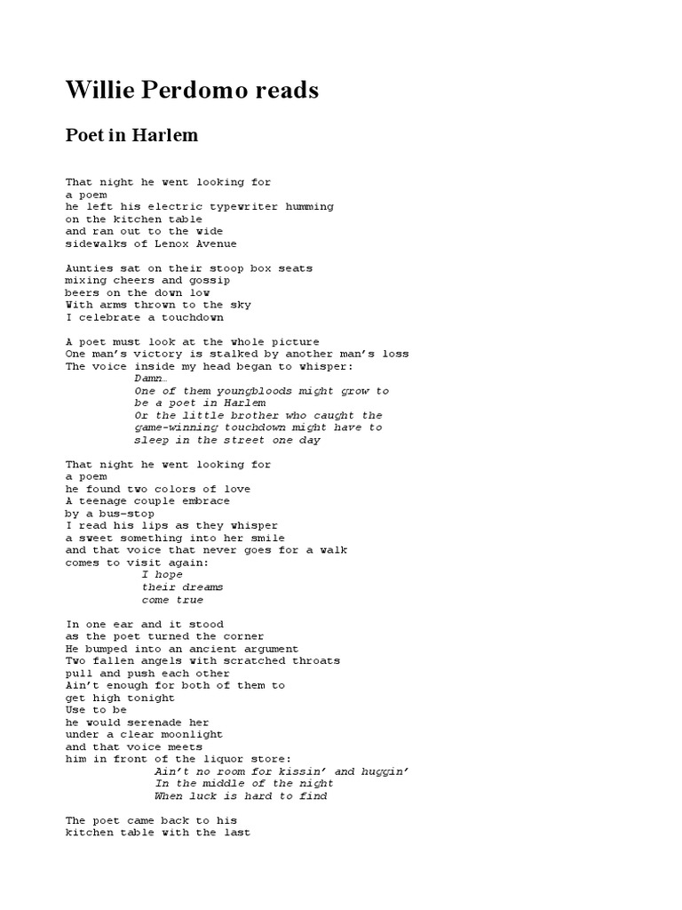 Poemas - Perdomo | PDF