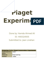Piaget Experiment