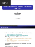 Serial Communication Guide Arduino and MATLAB