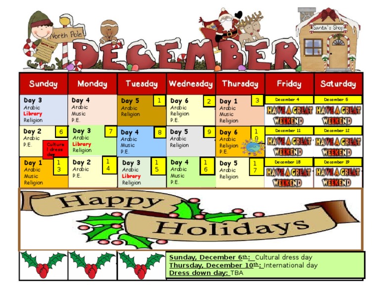 December Calendar 2015 | PDF