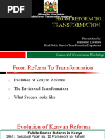 Download FROM REFORM TO TRANSFORMATION Office of the Prime Minister Public Service Transformation Department  Connected Gov Summit 2010 by ICT AUTHORITY SN29166382 doc pdf