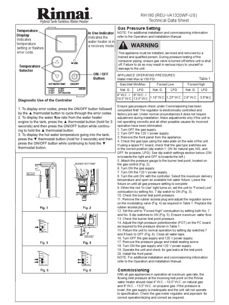 Rinnai US PDF | PDF | Water Heating | Electrical Resistance And Conductance