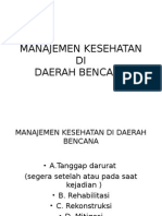Manajemen Kesehatan Pada Daerah Bencana by Dr. Nurdin Perdana, M.kes