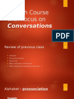 English Course With Focus On Conversations