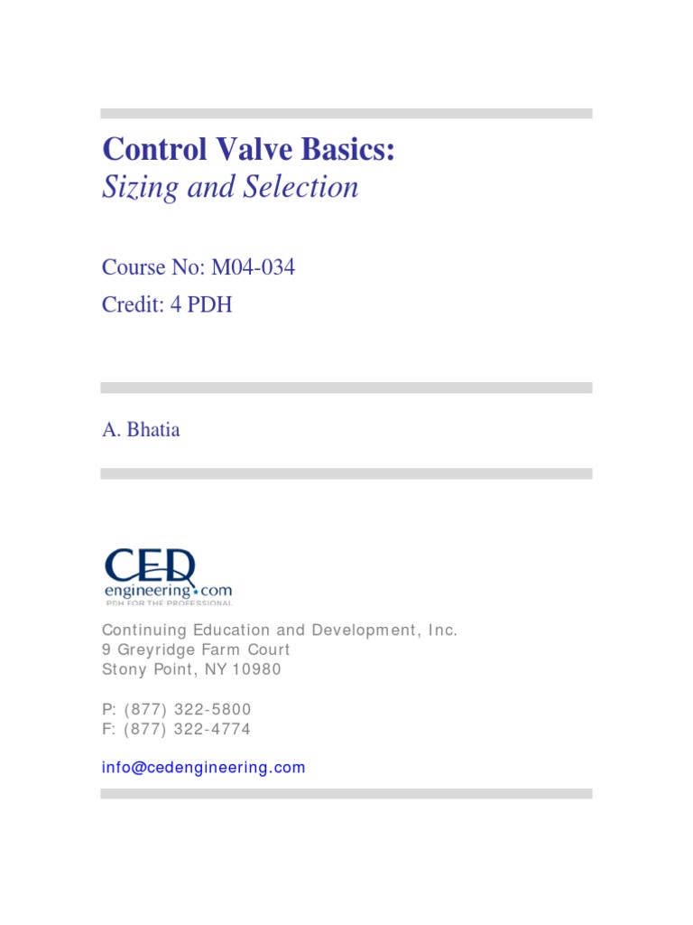 Control Valve Selection and Sizing An InDepth Review of Valve Types