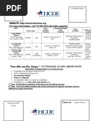 ESL and GED Classes in Cy-Fair