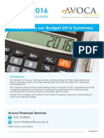 Budget 2016 Summary 30 11 2015