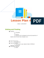 Lesson Plan #2: Sinking and Floating