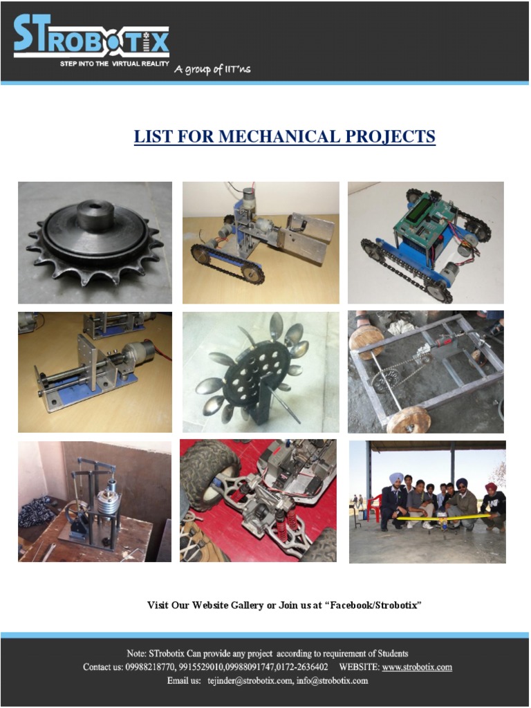 Mechanical Project Ideas | PDF