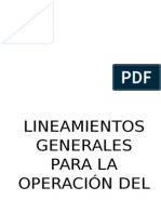 Condiciones de Operación